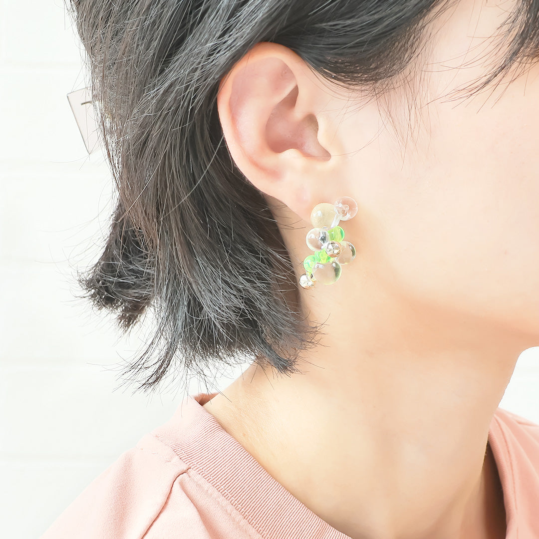 レシピNo.KR1387 ドイツ製アクリルのバブルピアス