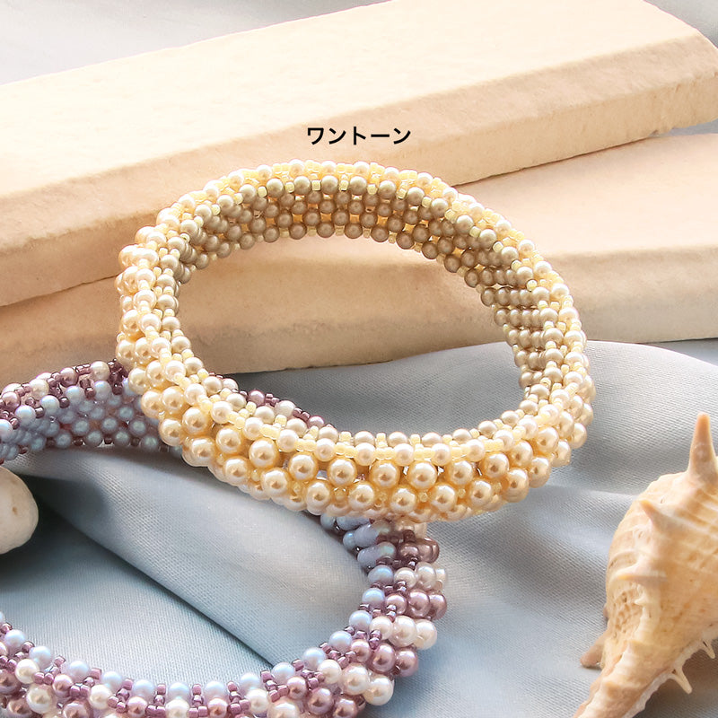 レシピNo.KR1391 貴和クリスタルのロイヤル甲丸バングル