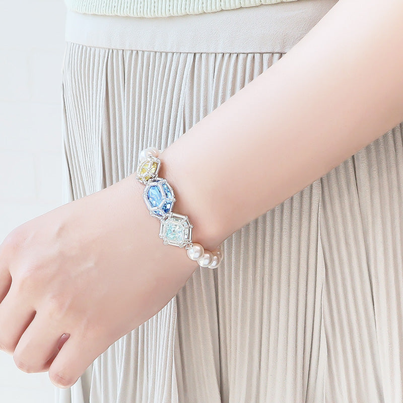 Recipe No.KR1395Kiwa crystalsGemstone Princess Pearl Bracelet
