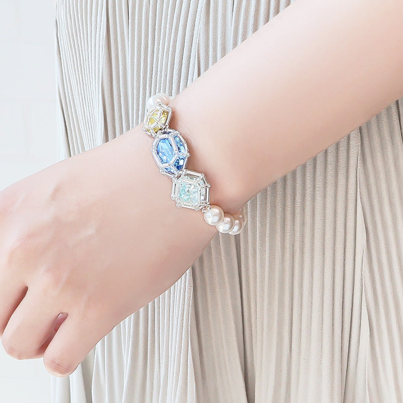 Recipe No.KR1395Kiwa crystalsGemstone Princess Pearl Bracelet