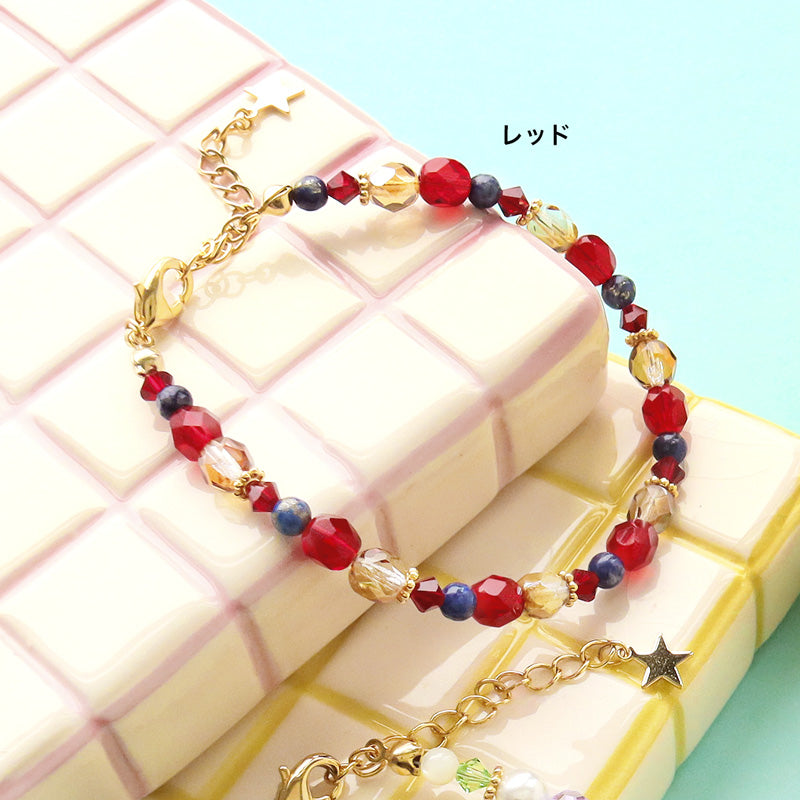 レシピNo.KR1396 ミックスビーズブレスレット4種
