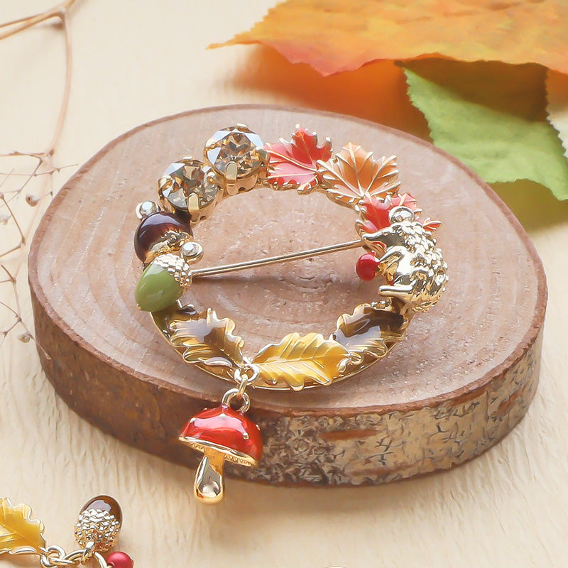 レシピNo.KR1398 秋チャームのアクセサリー3種
