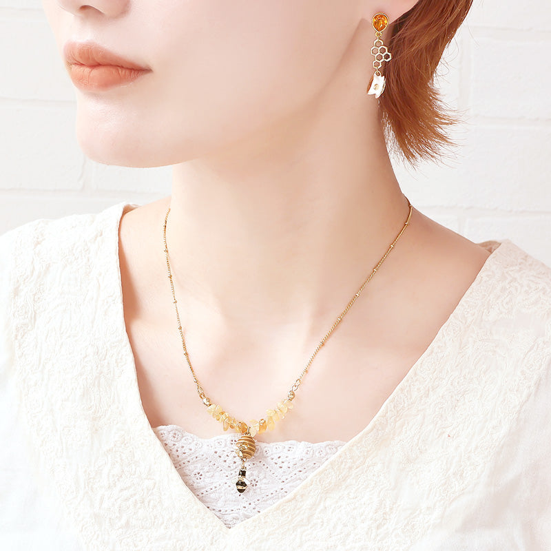 Recipe No.KR1407 3 types of tea & coffee charm ear accessories