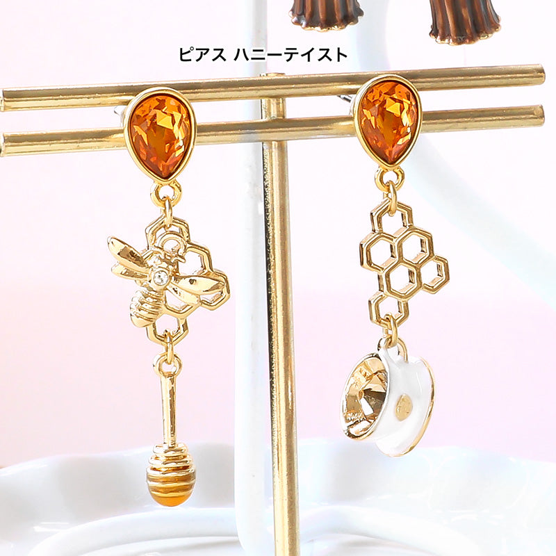 Recipe No.KR1407 3 types of tea & coffee charm ear accessories