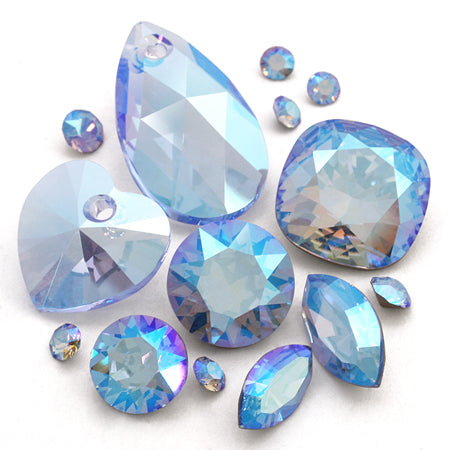 Crystal 591t sapphire Shimmer