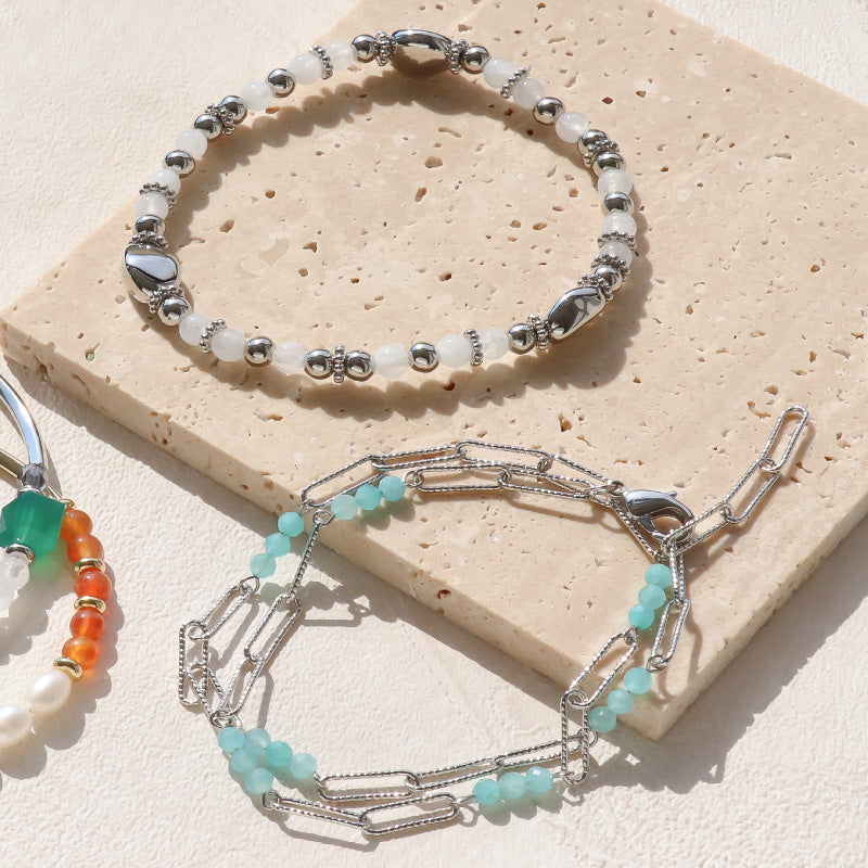Natural stone round cut amazonite
