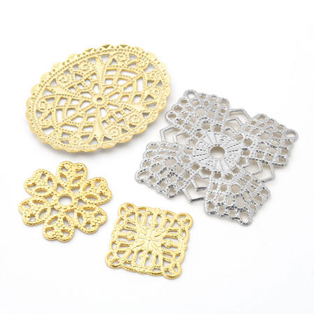 スカシパーツ 四角3 約16mm マットゴールド