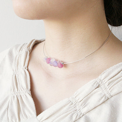 Wire necklace thin and small gold