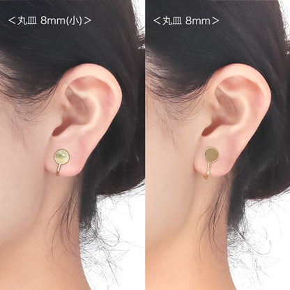 イヤリング ネジバネ丸皿　金古美
