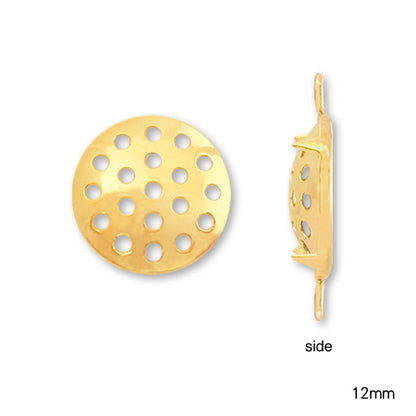 Pendant with 2 shower rings gold