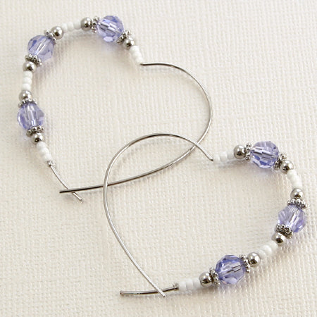 Earrings wire heart No.L1 gold