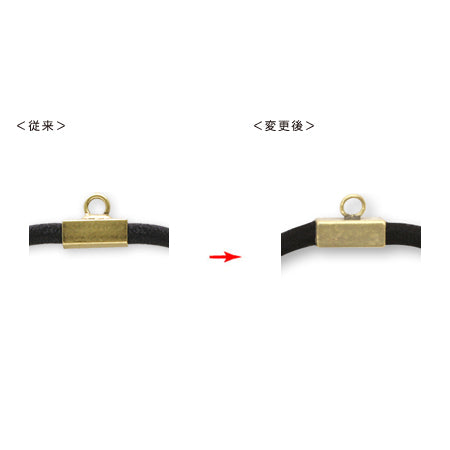 ヘア金具 ヘアゴムカン付　茶/金古美