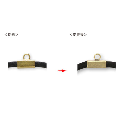 ヘア金具 ヘアゴムカン付　茶/金古美