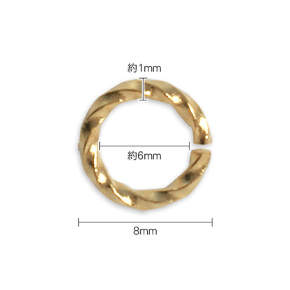 Design round jump ring twist No.2 matte silver