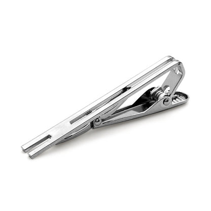Tie pin middle drop wiper rhodium color