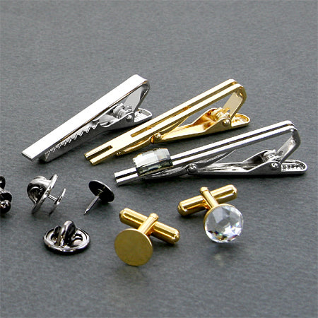 Tie pin round plate gold
