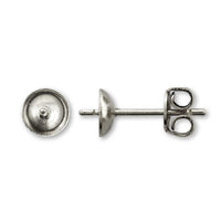 Earrings cored rhodium color