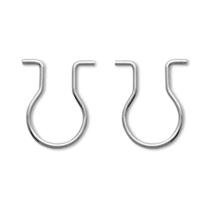 Non-pierced earrings rhodium color