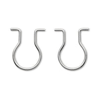 Non-pierced earrings rhodium color