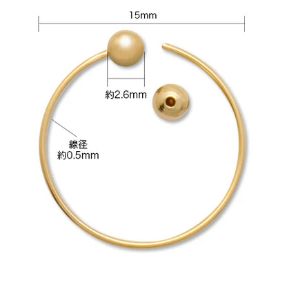 Earrings single piece gold