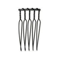 Hair fittings 5 ​​combs black