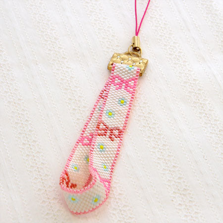ステッチ金具 ストラップ用 石付　ゴールド