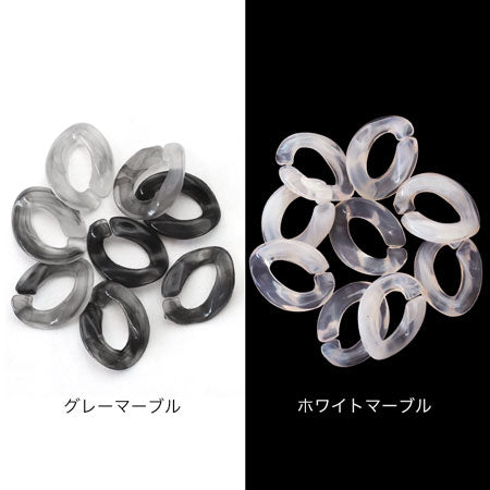アクリルチェーンパーツ キヘイ2　グレーマーブル