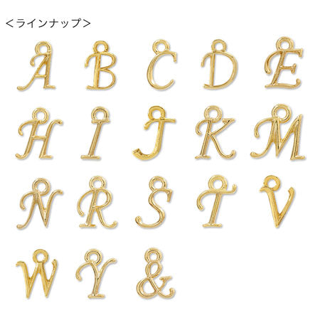 Charm Initial Basic Y Rhodium Color