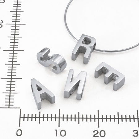 Metal parts initial X stainless steel