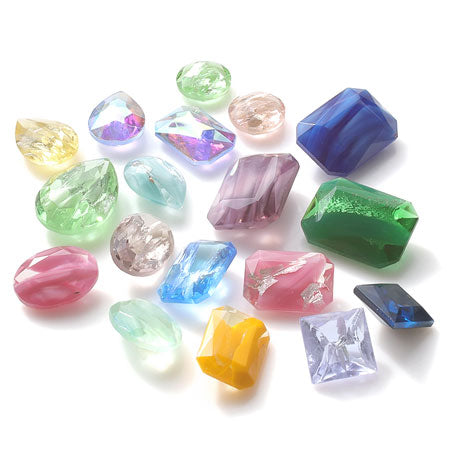 チェコ ガラスストーンスクエア　シルクLt.グリーン【アウトレット】