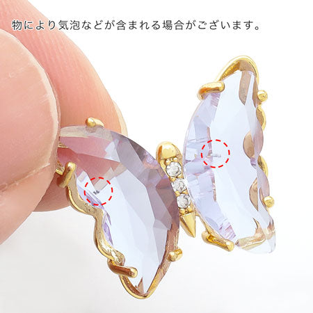 チャーム バタフライ　クリスタルAB