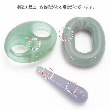 アクリル ドイツ製 オーバル2穴　クリスタルABパール【アウトレット】