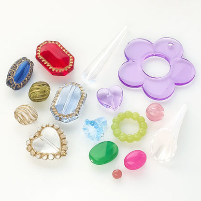 アクリル ドイツ製 デザインハート　クリアレッド/G