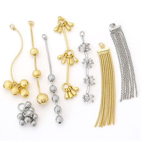 Swing parts metal ball 2 rhodium color