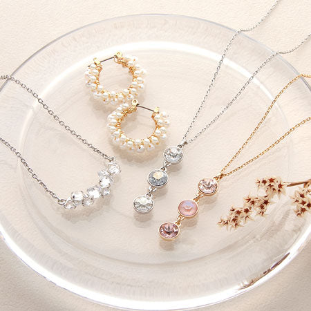 キット パールフープピアス　ホワイト(KR0788)