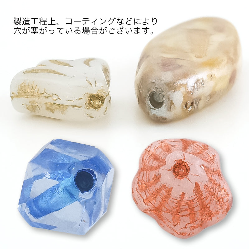 Czech leaf vertical hole emerald/G