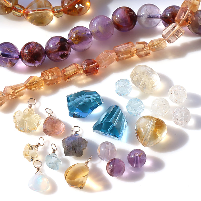 Natural stone round garden amethyst