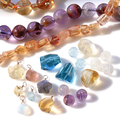 Natural stone round garden amethyst