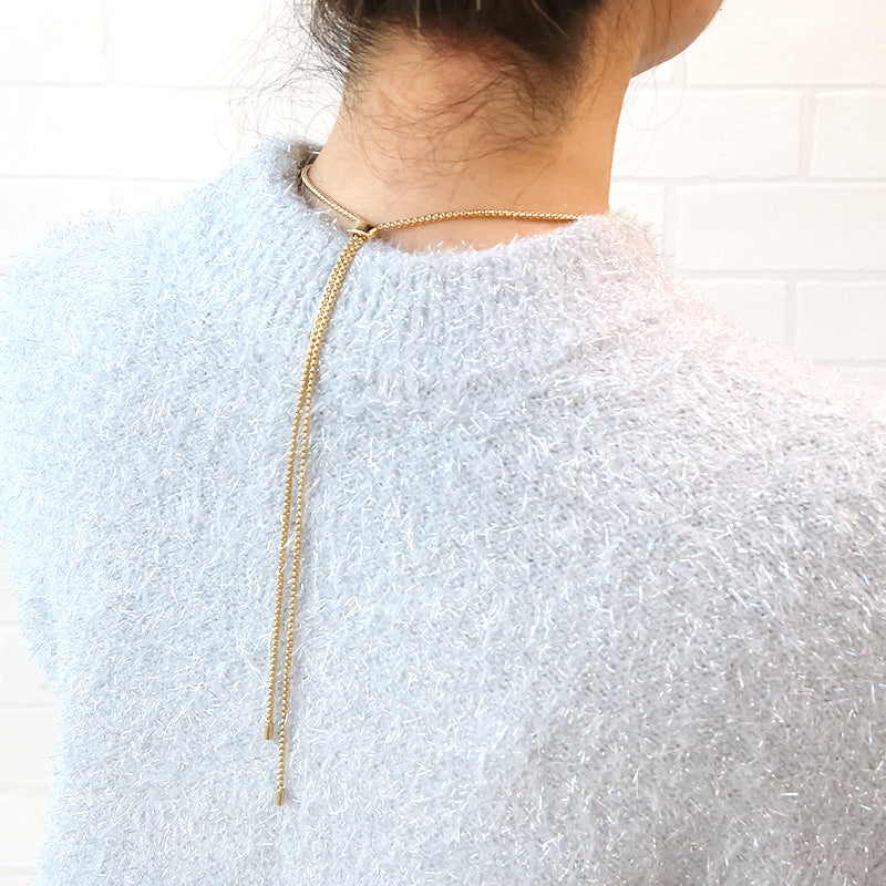 Chain necklace with slide parts No.1 gold