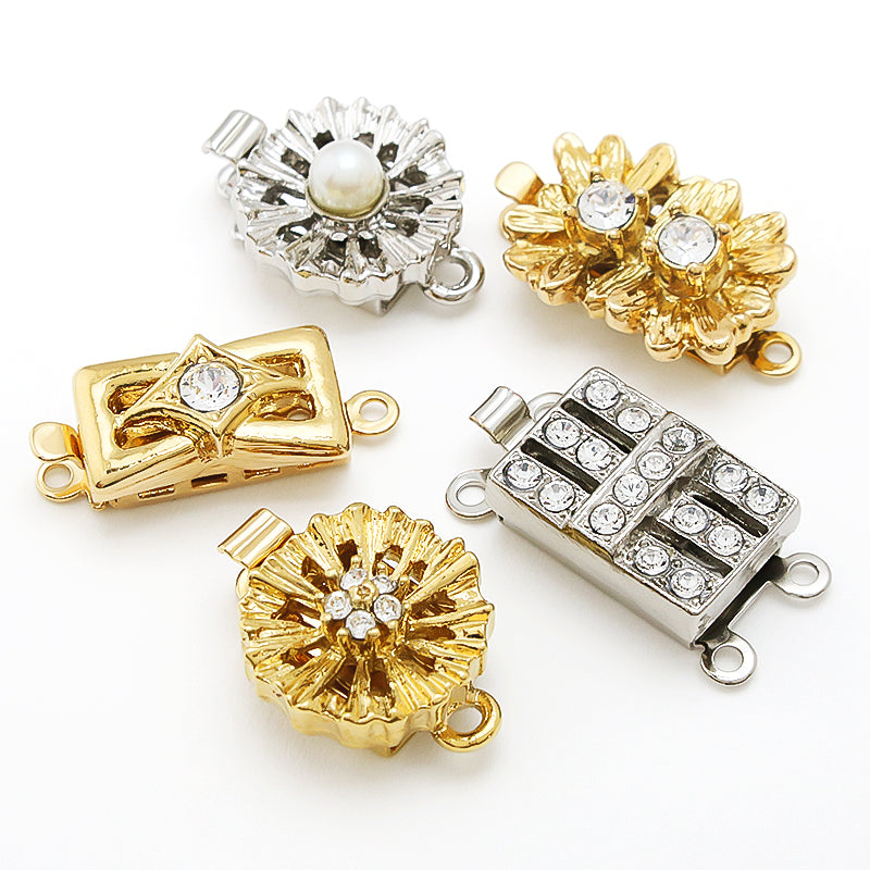 German clasp flower No.2 1 series platinum color