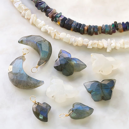 Natural stone rondelle Ethiopian opal (dyed)