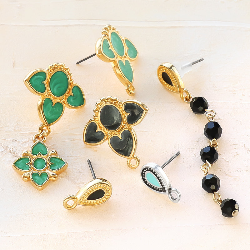 Greek earrings design drop 1-can turquoise/Ginkobi