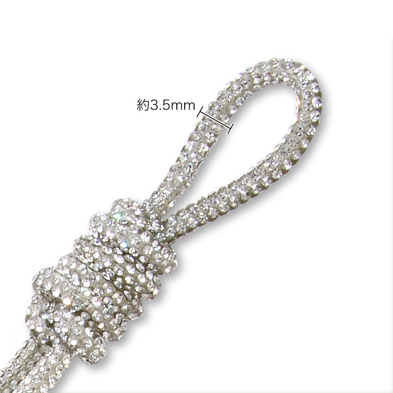 Tassel with rhinestones, pink
