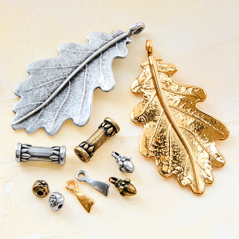 Greek parts leaf top hole gold