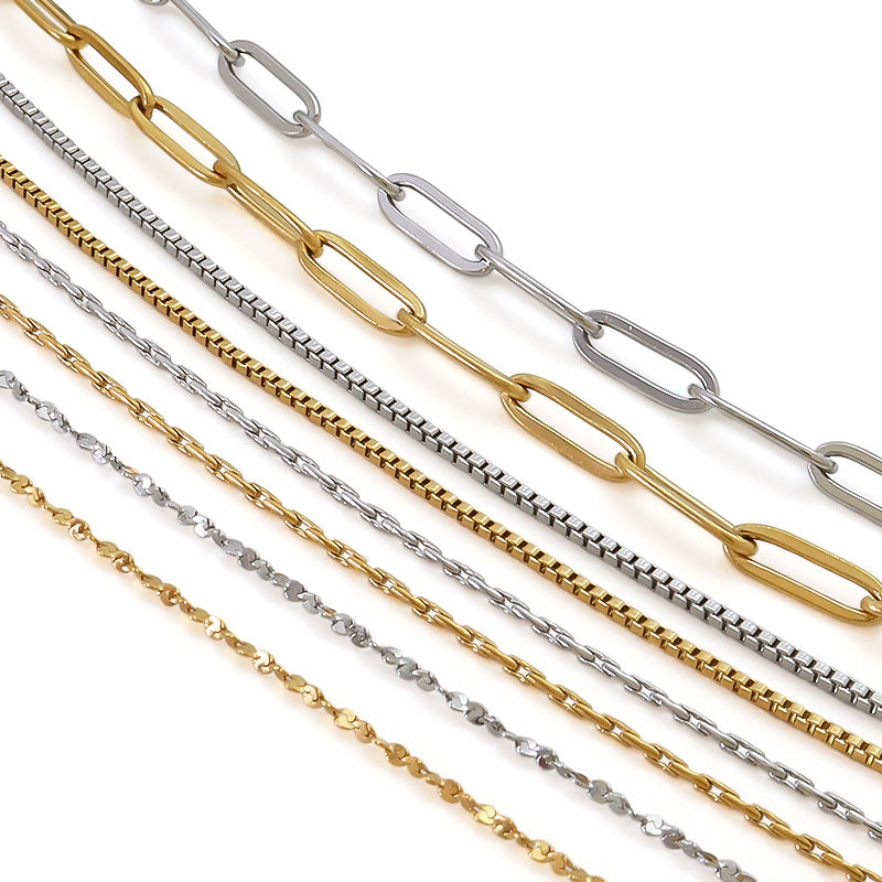 Stainless Steel 316L Slide Pin Chain Necklace Swage 2 Fabric (SUS316L)
