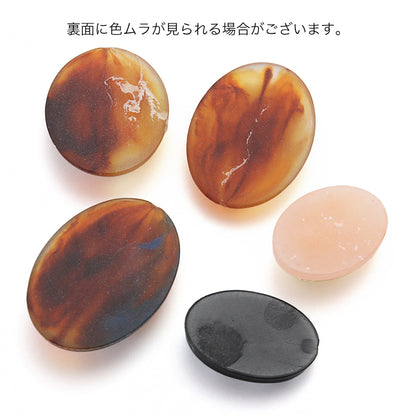 German Cameo Round Double Rose Black Matte/White