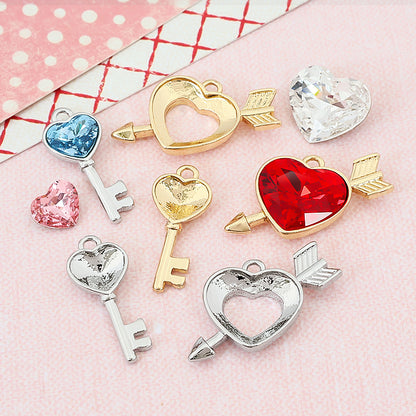 BezelCharm Heart Key 