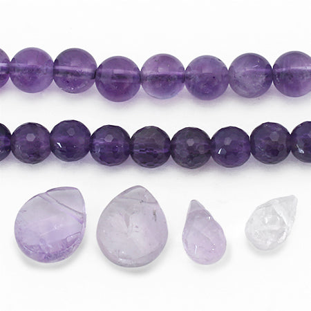 Natural stone round amethyst