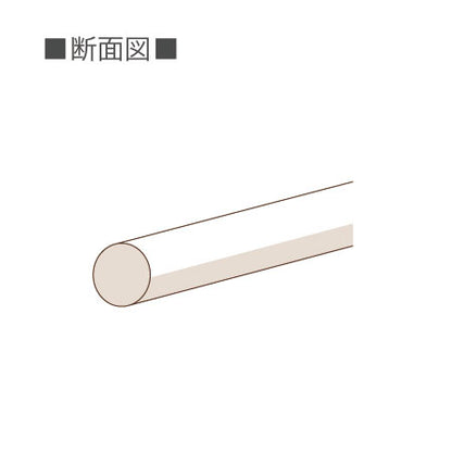 国産丸革ヒモ　茶
