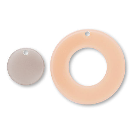 Acetate parts double -sided round 1 hole Orange/gray [Outlet]